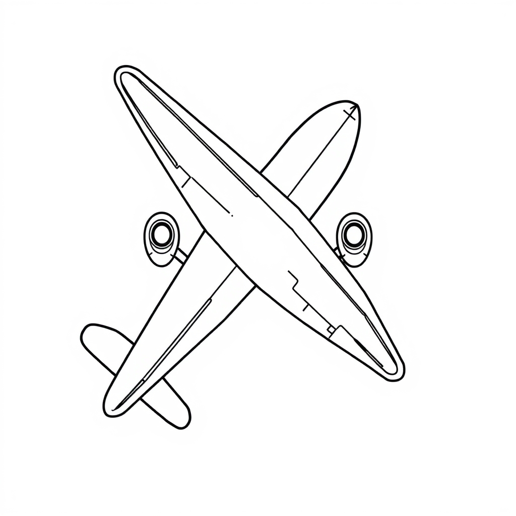 Flugzeug Ausmalbild