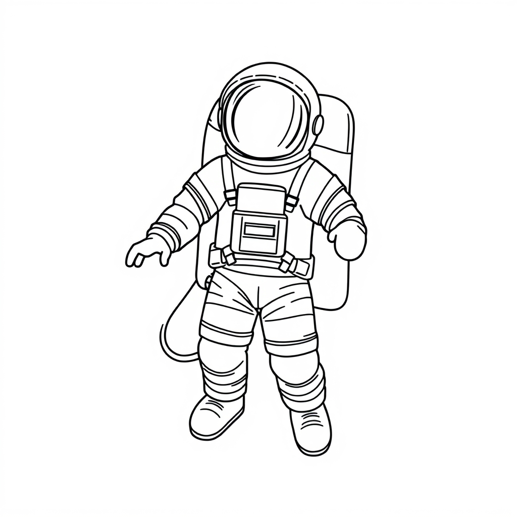 Astronaut Ausmalbild
