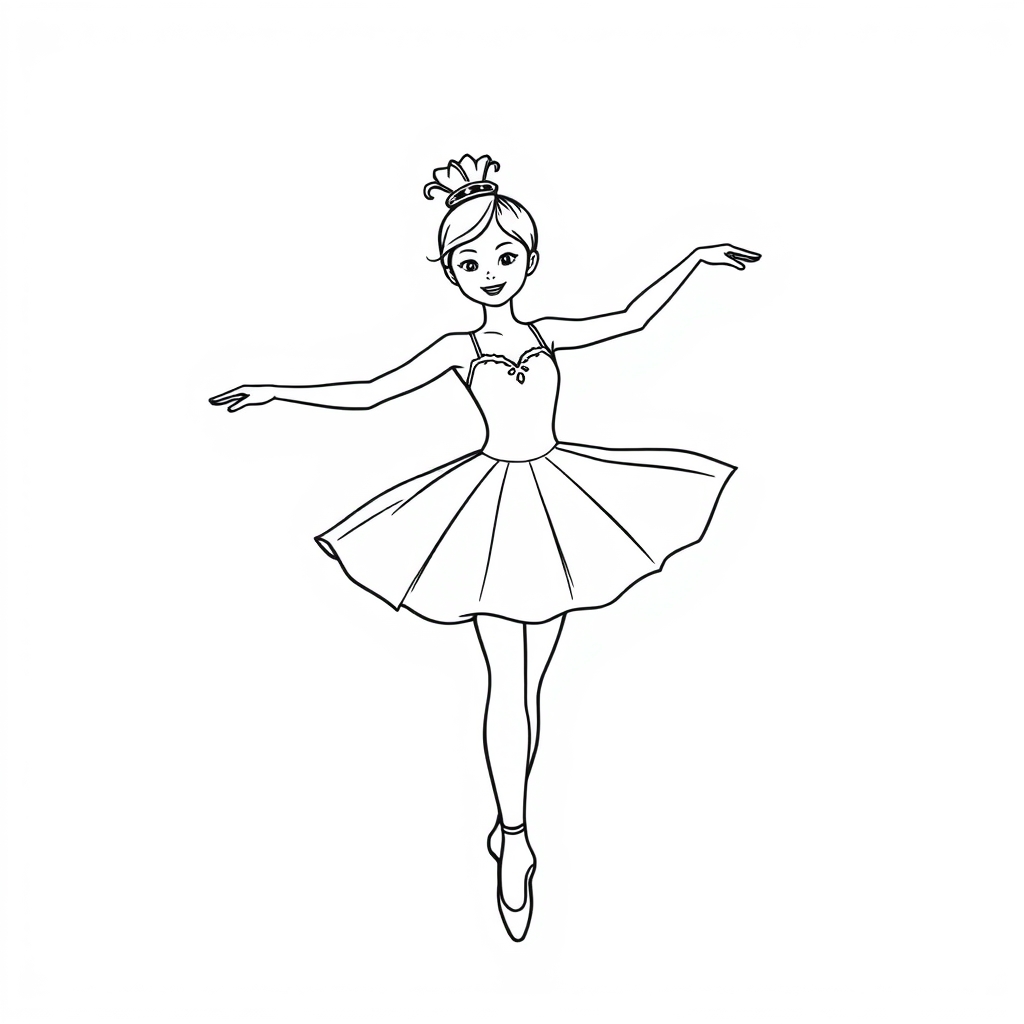 Ballerina Disegno da colorare