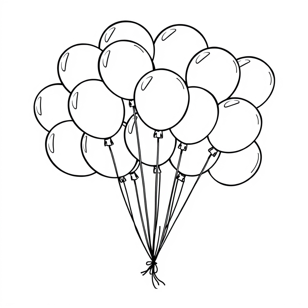 Balloons Coloring Page