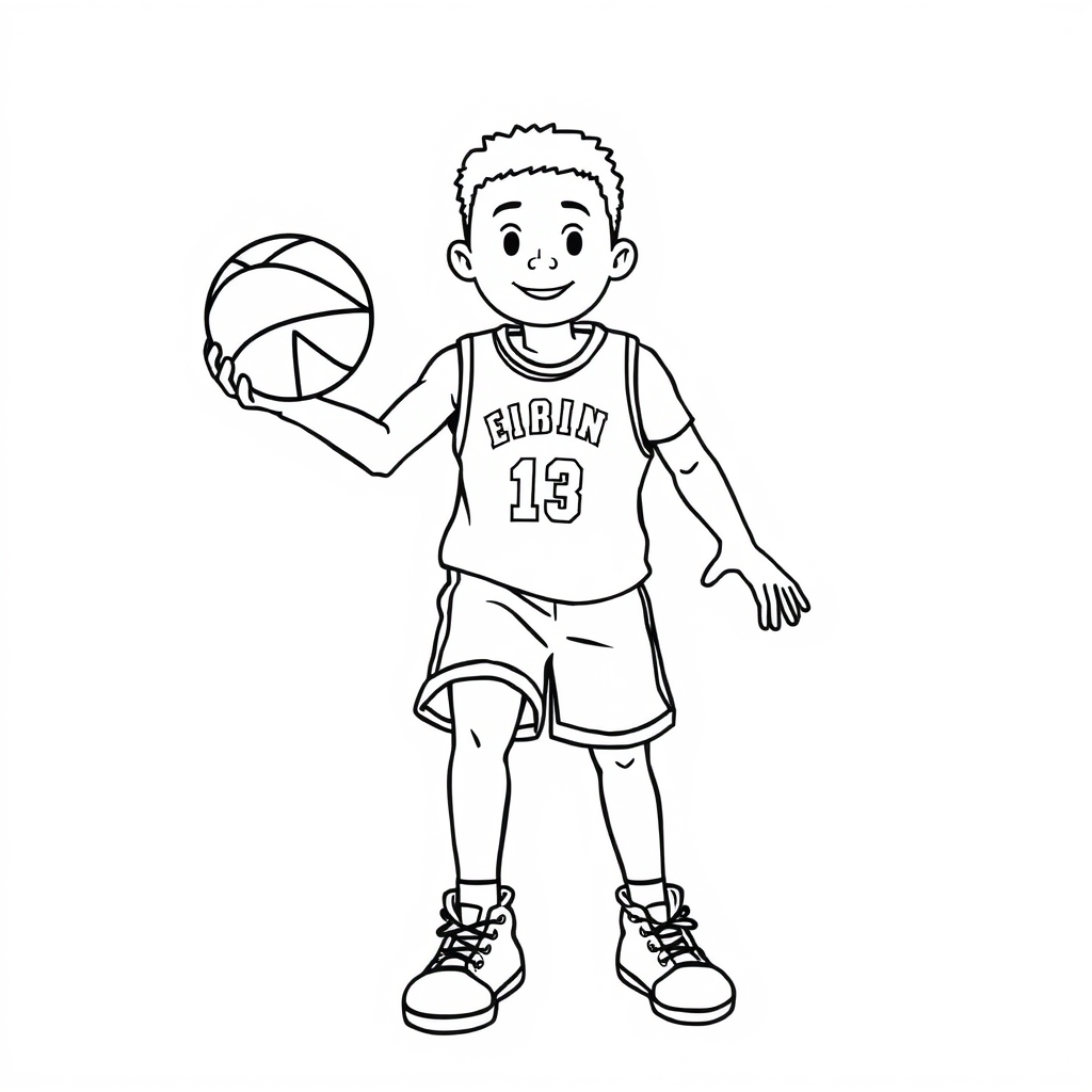 Basketball Ausmalbild
