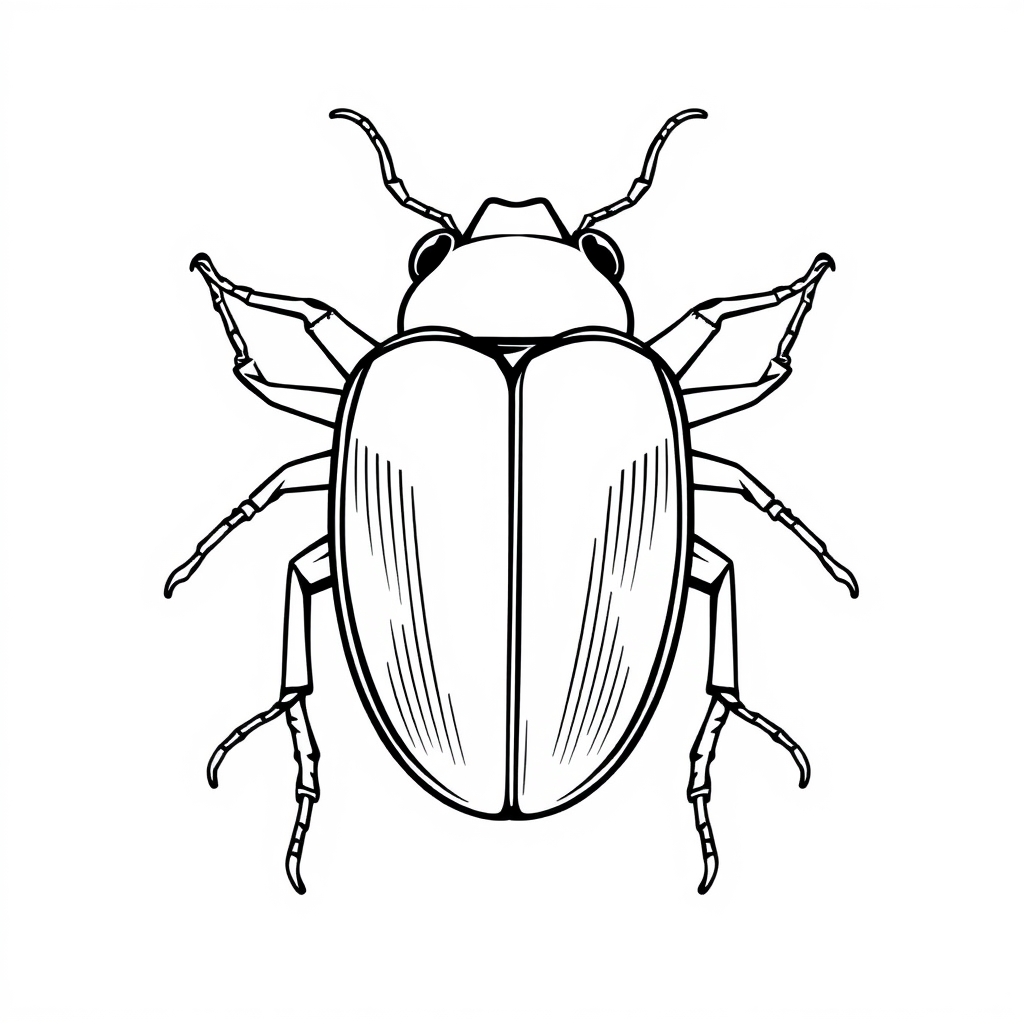 Escarabajo Dibujo para colorear