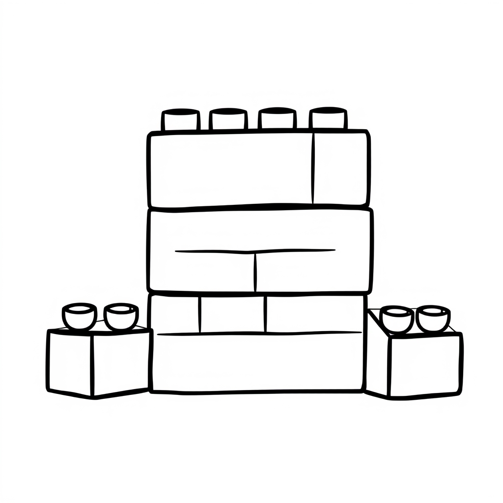Building Blocks Coloring Page