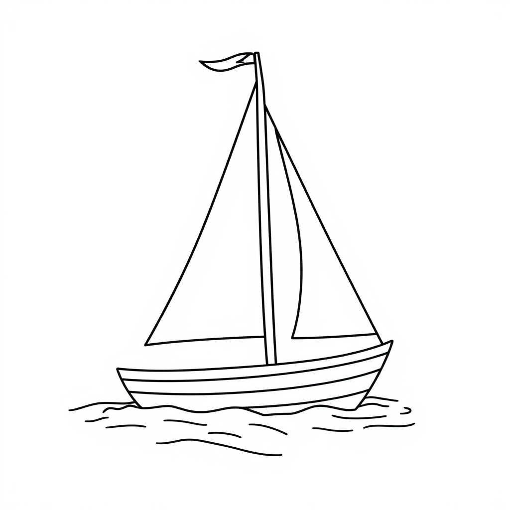 Boat Coloring Page