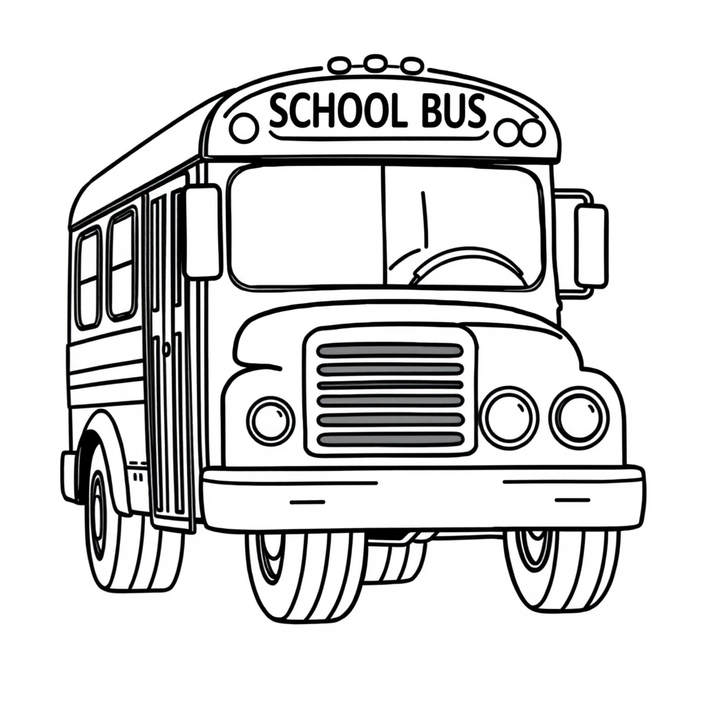 公交车 涂色页