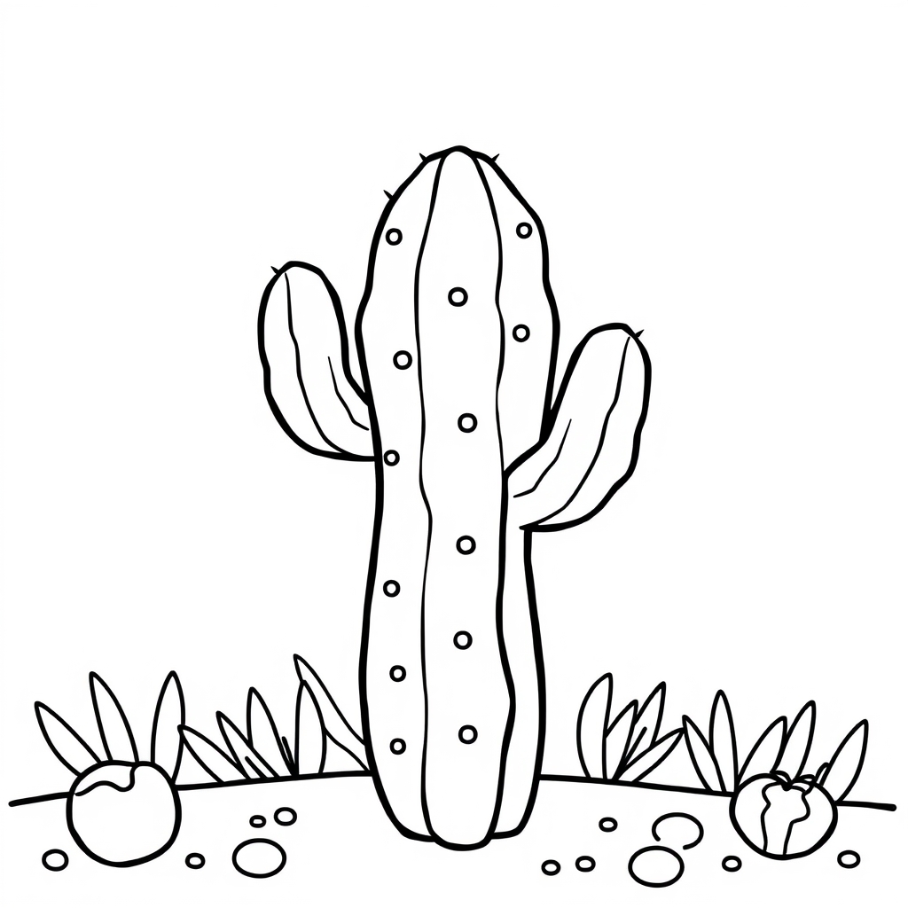 Cactus Coloring Page