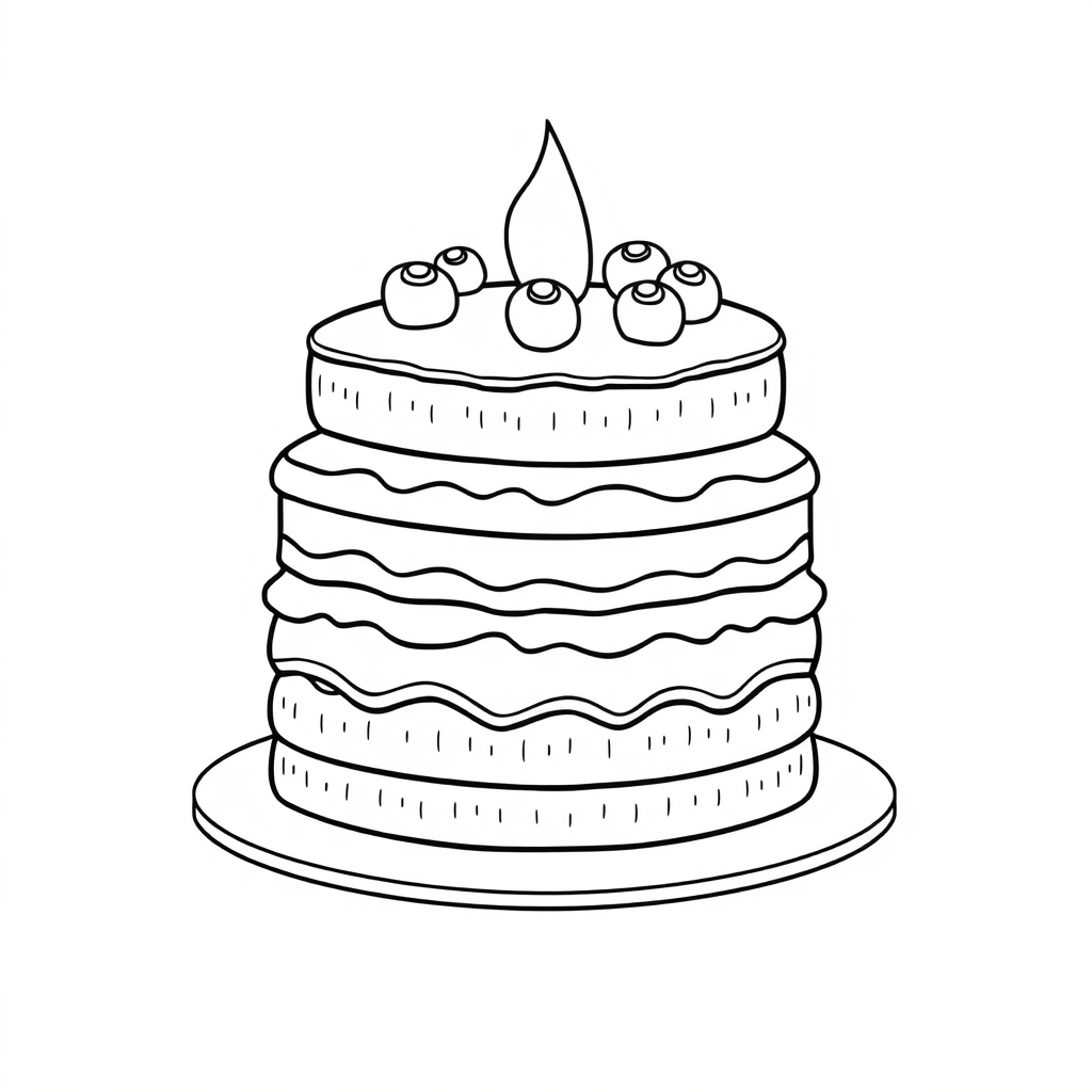 Kuchen Ausmalbild