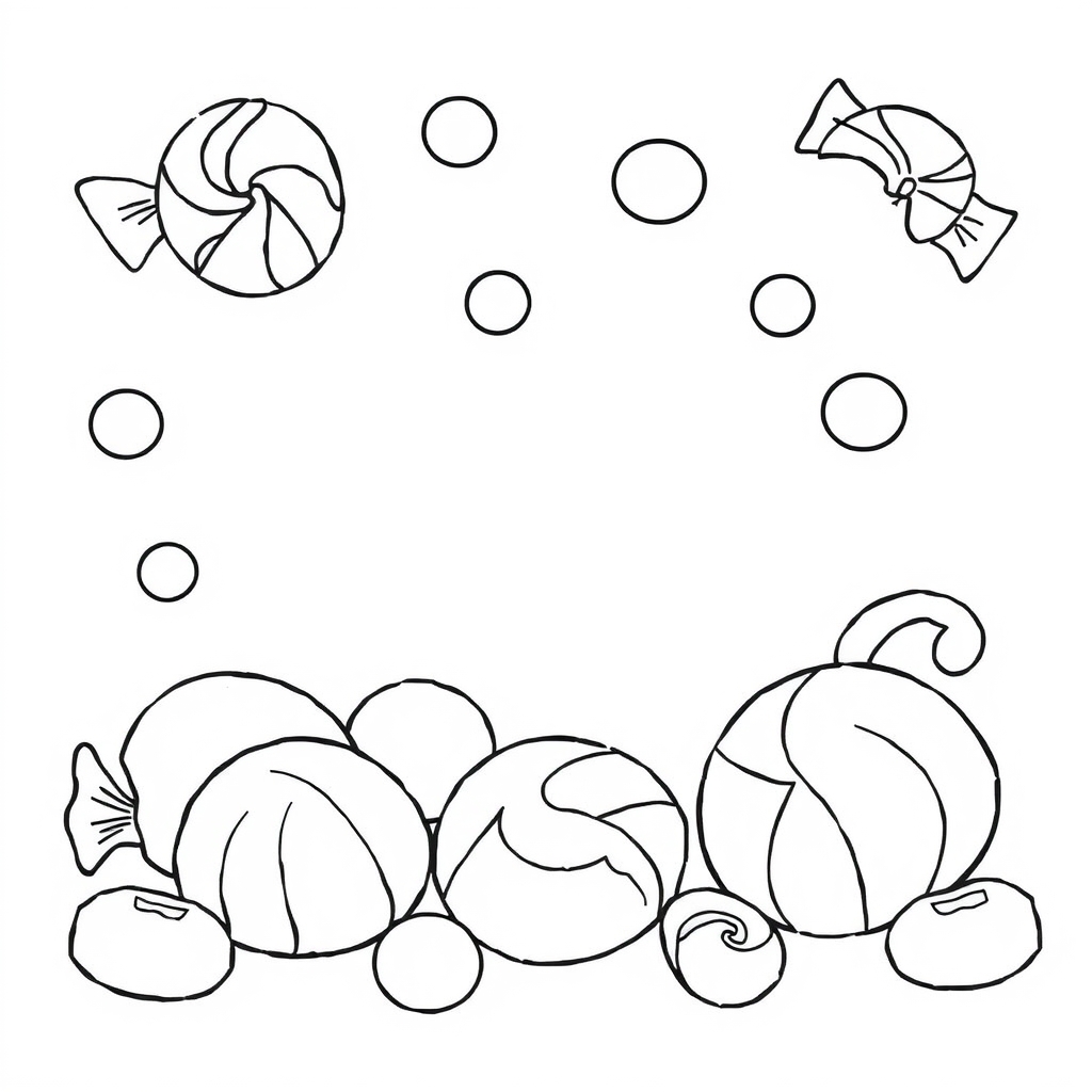 Caramelo Dibujo para colorear