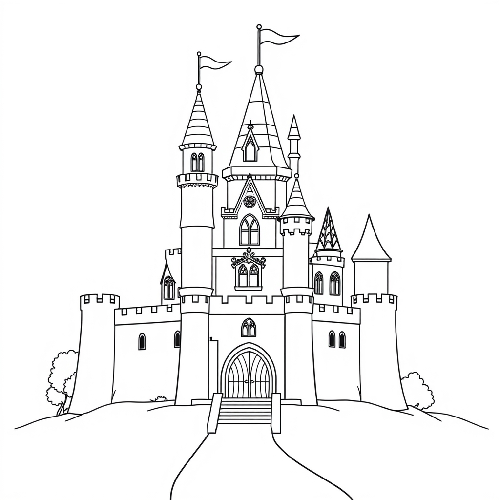 Schloss Ausmalbild