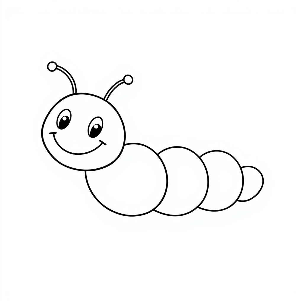 Oruga Dibujo para colorear