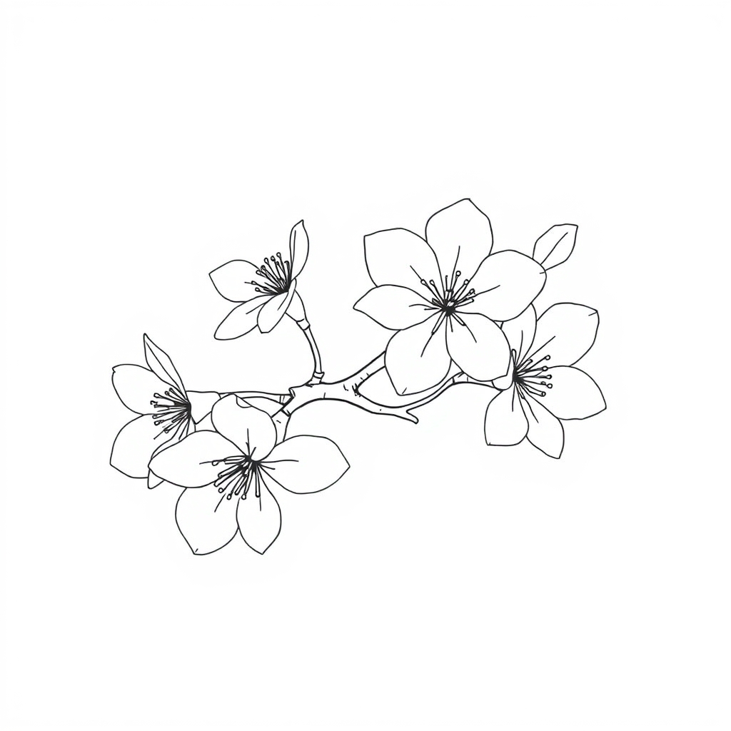 Kirschblüte Ausmalbild