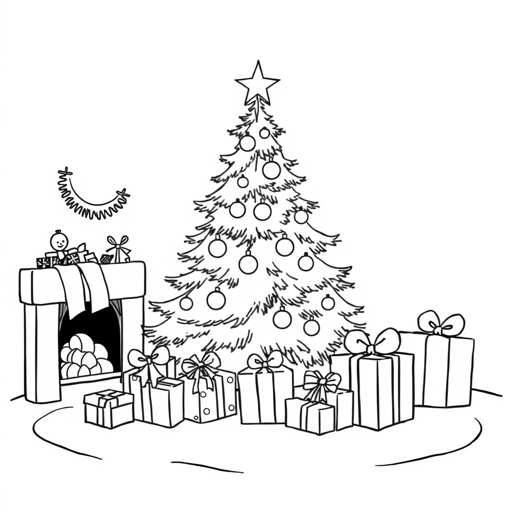 クリスマス 塗り絵