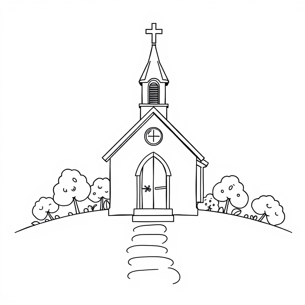 Iglesia Dibujo para colorear