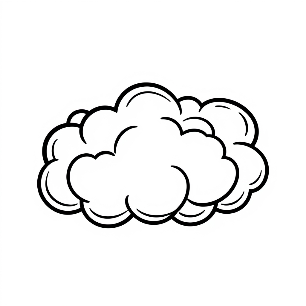 Cloud Coloring Page