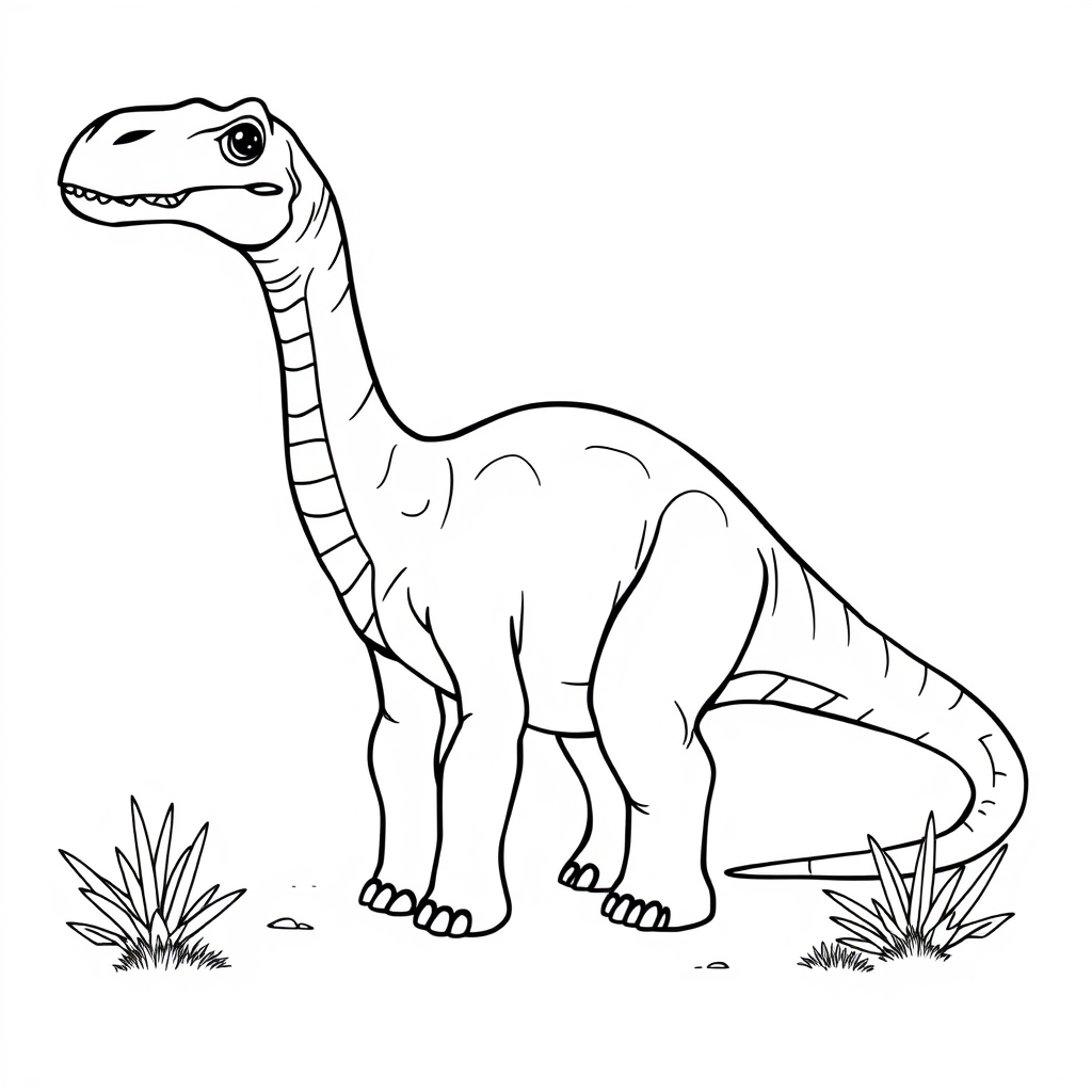Diplodocus Dibujo para colorear
