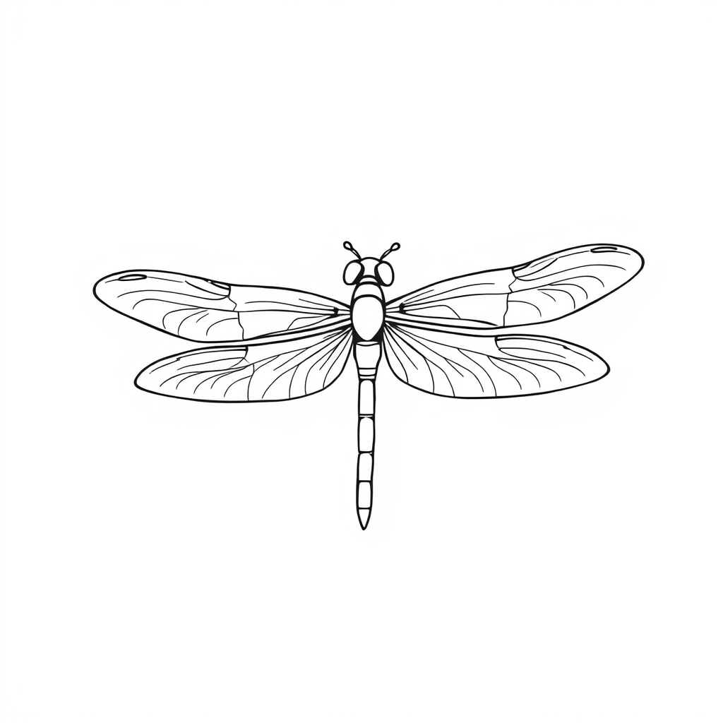 Libélula Dibujo para colorear