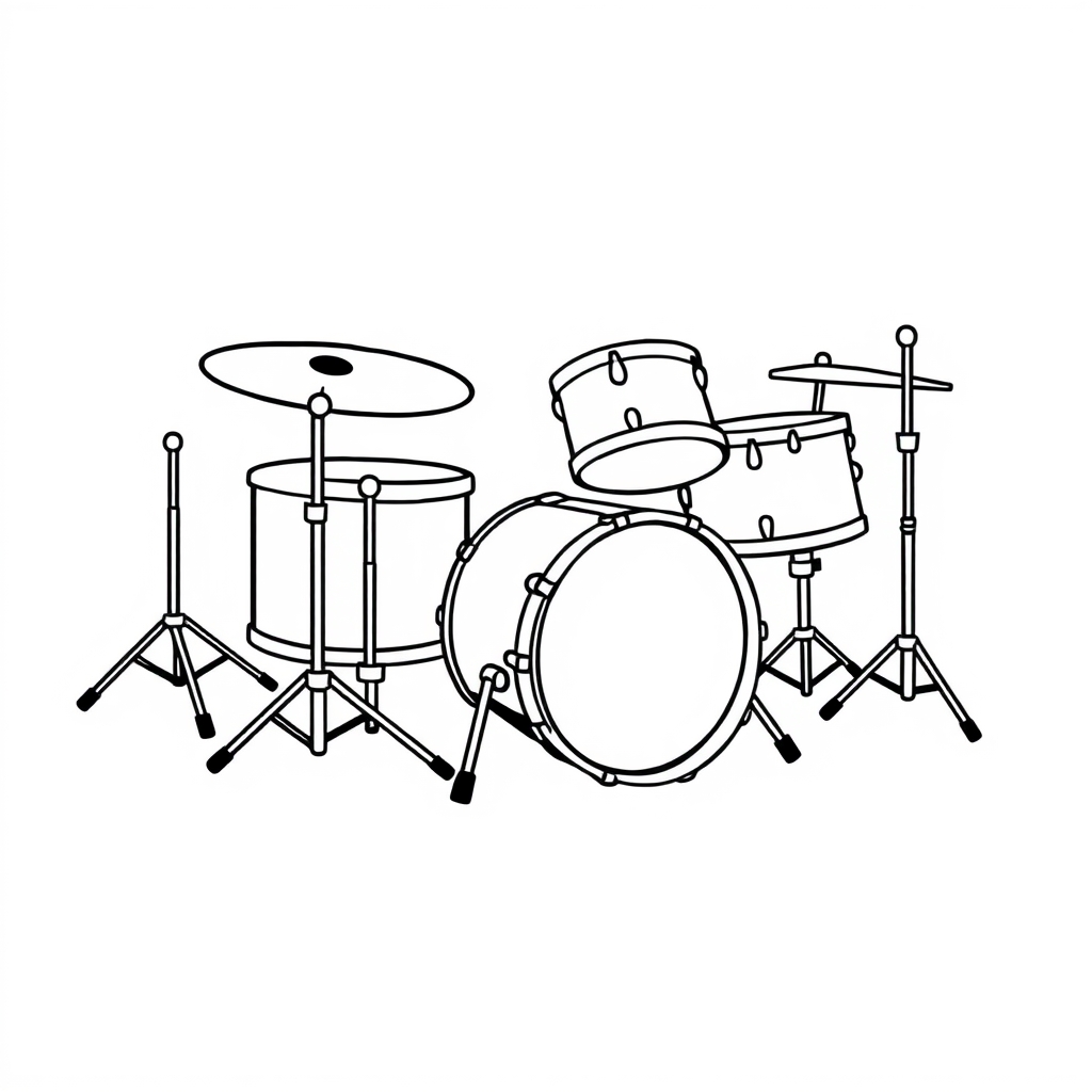 Tamburo Disegno da colorare