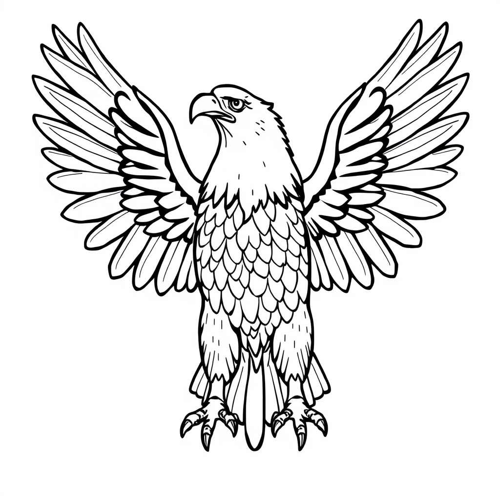 Águila Dibujo para colorear