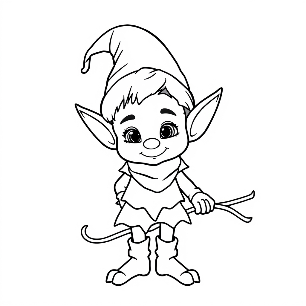 Elf Coloring Page