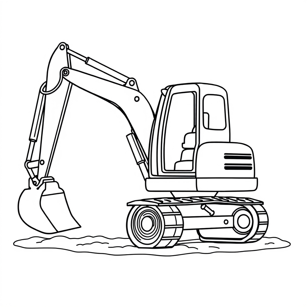Bagger Ausmalbild