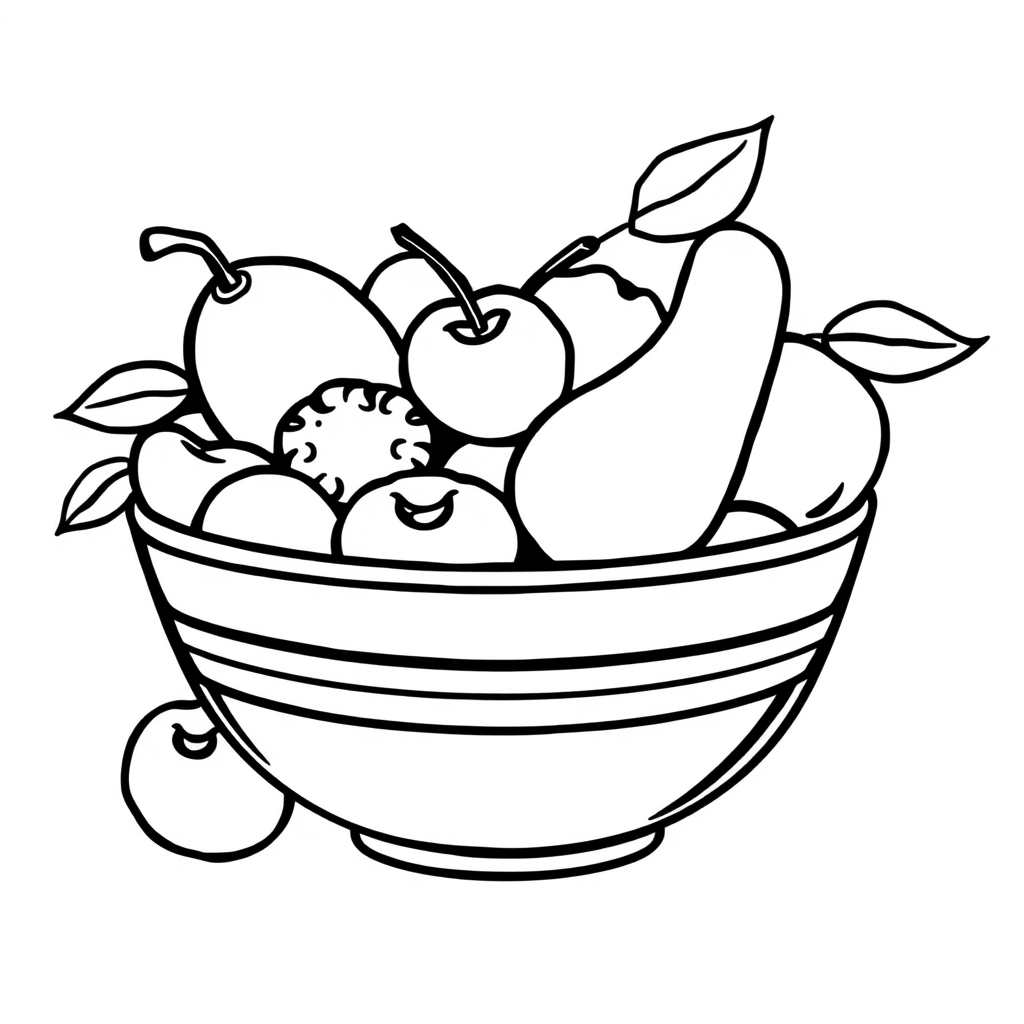 Obst Ausmalbild