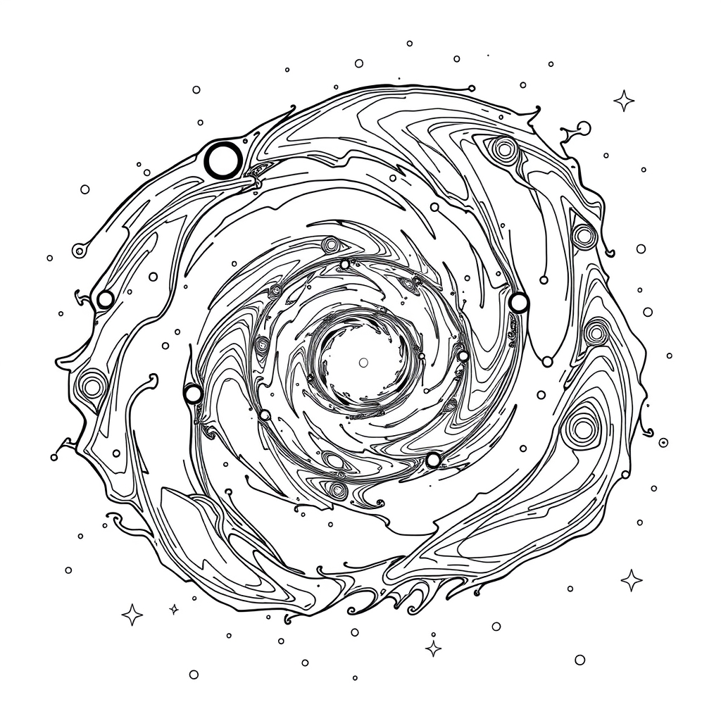 Galaxy Coloring Page