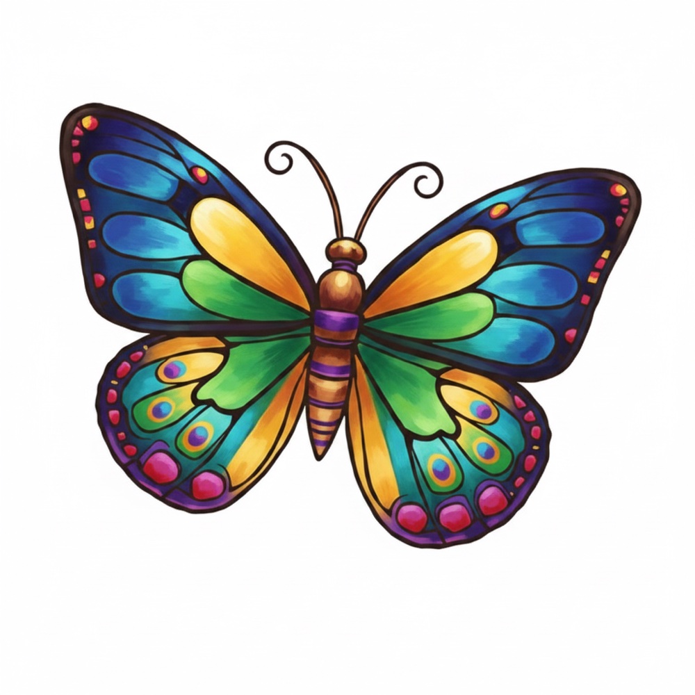 Papillon — Gouache