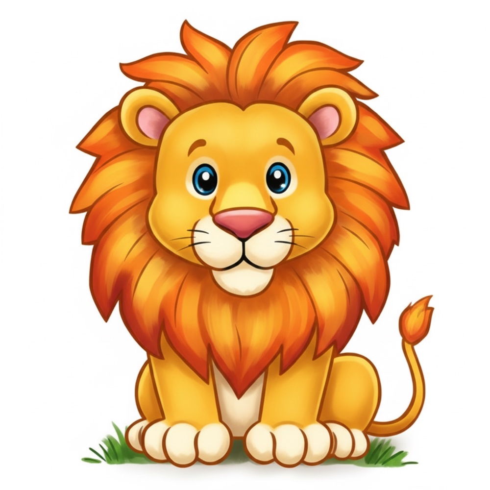 Lion — Gouache