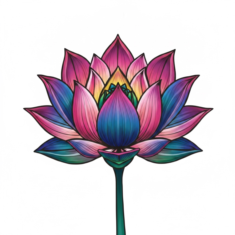 Lotus — Gouache