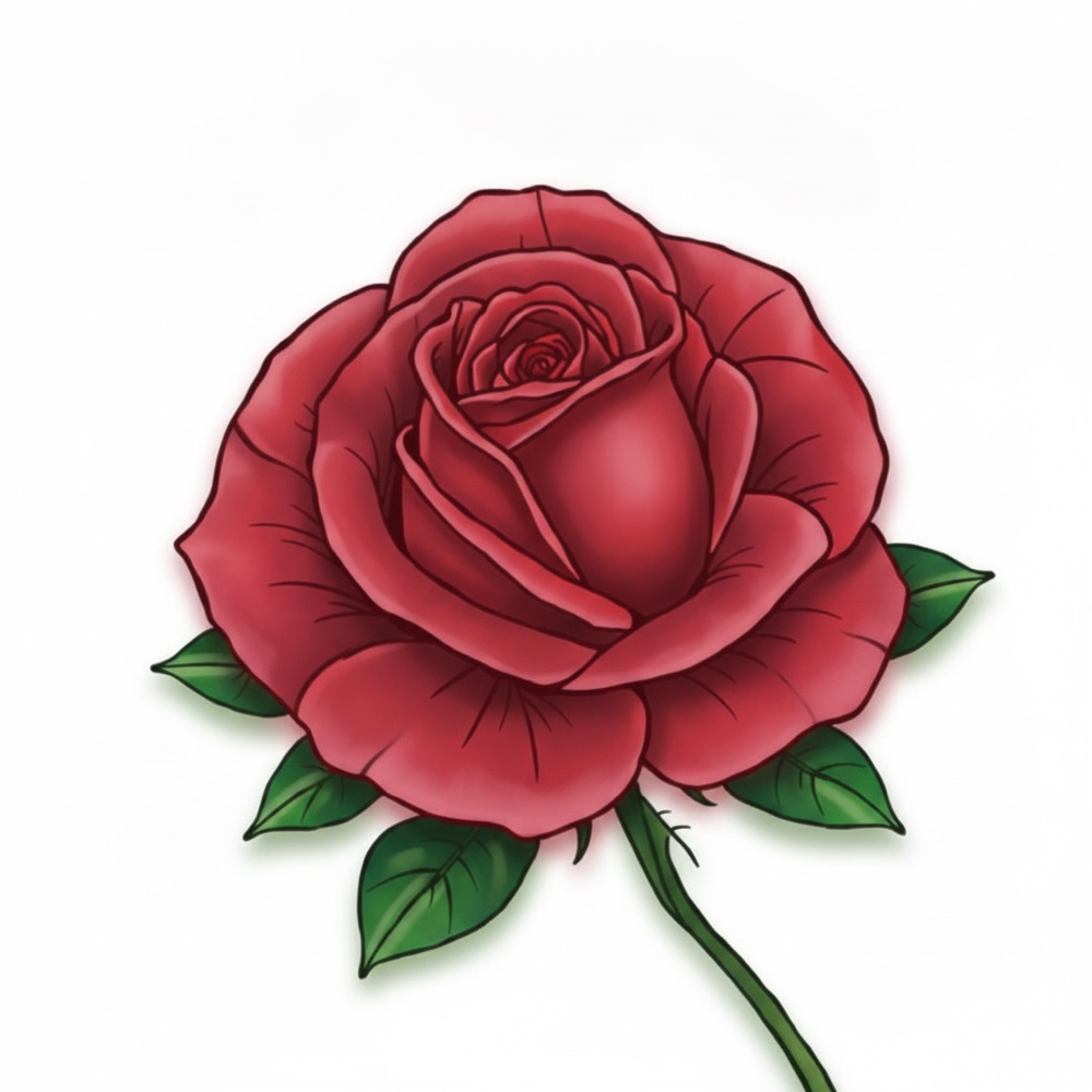 Rose — Gouache
