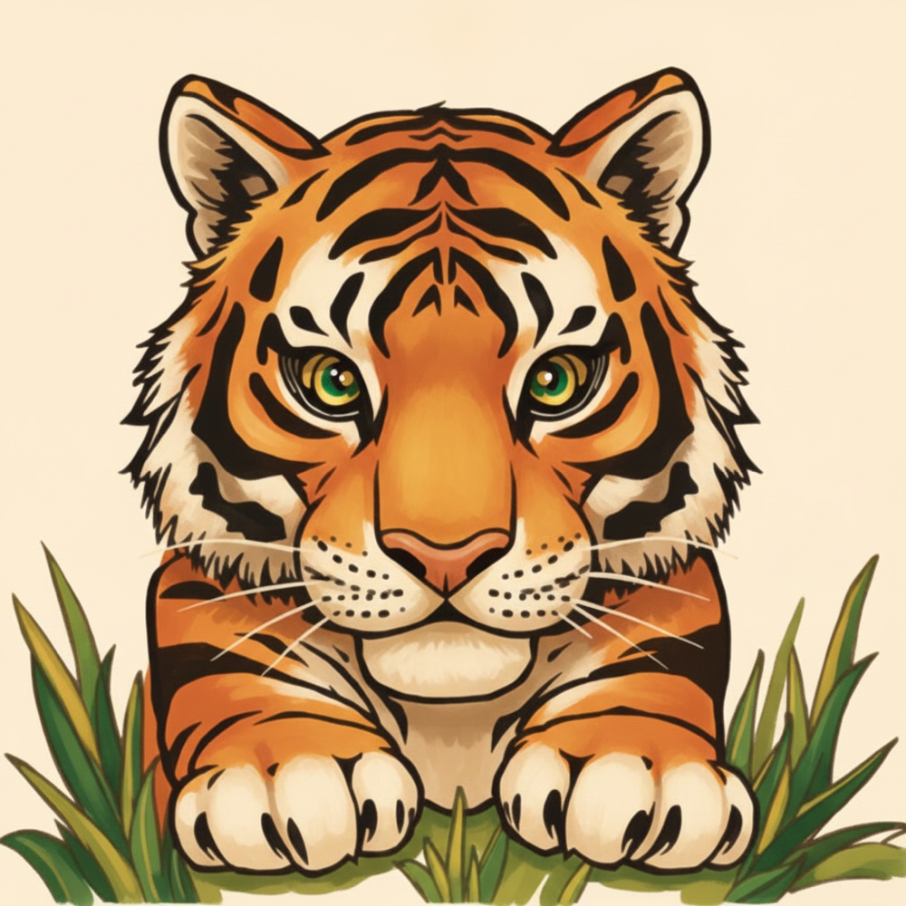 Tigre — Gouache