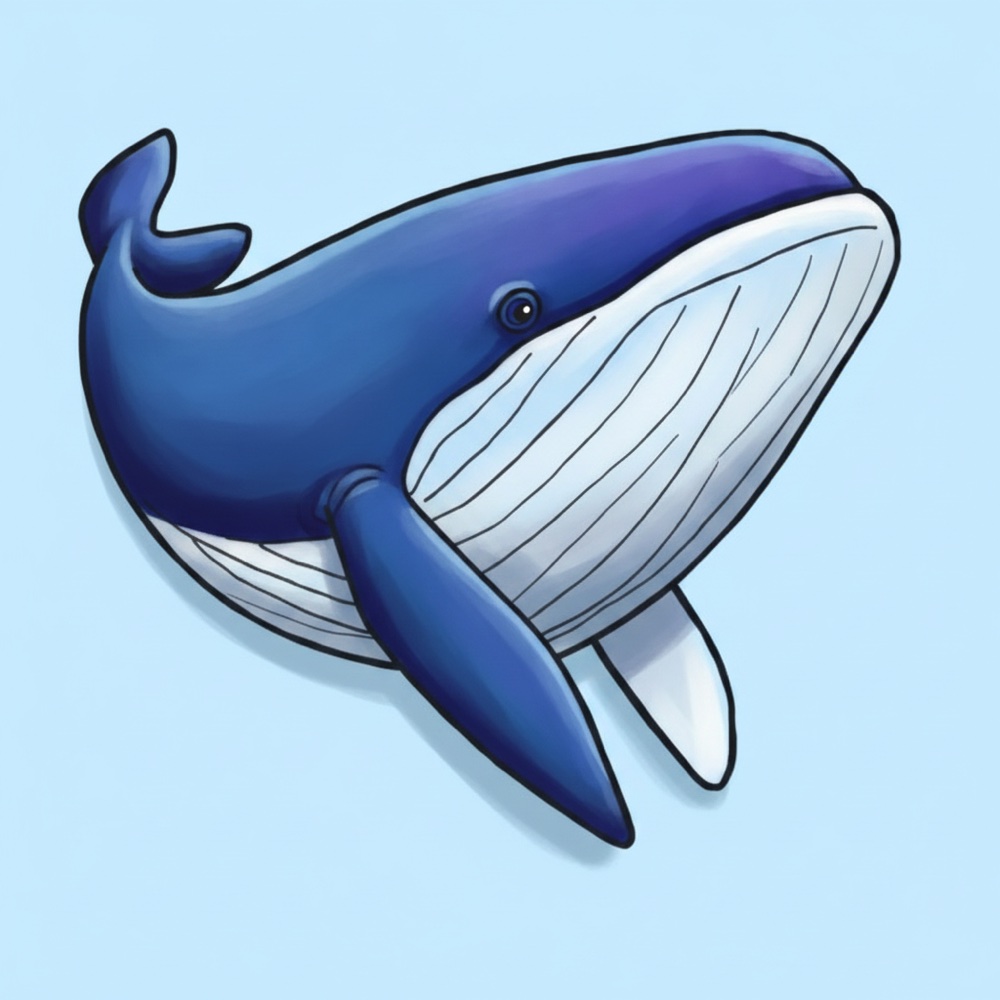 Baleine — Gouache