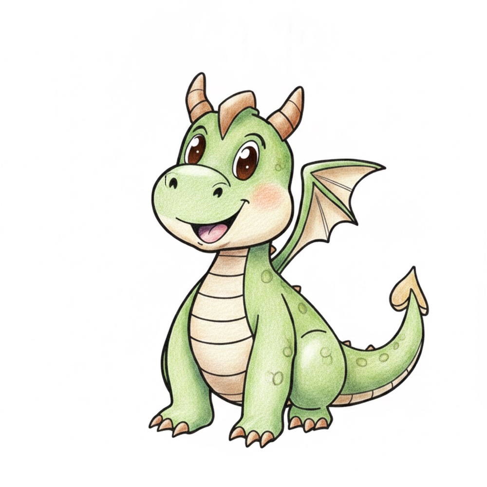Dragon — Crayon de couleur