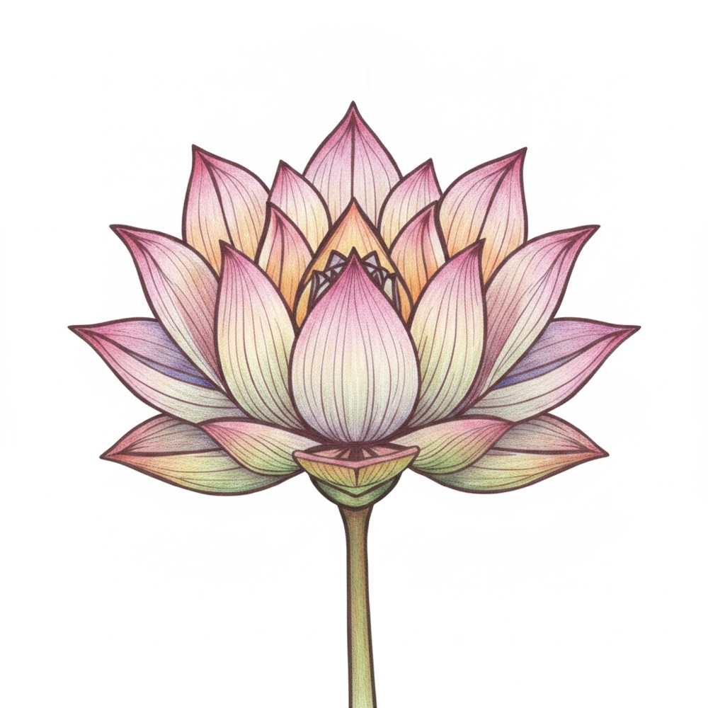 Lotus — Crayon de couleur