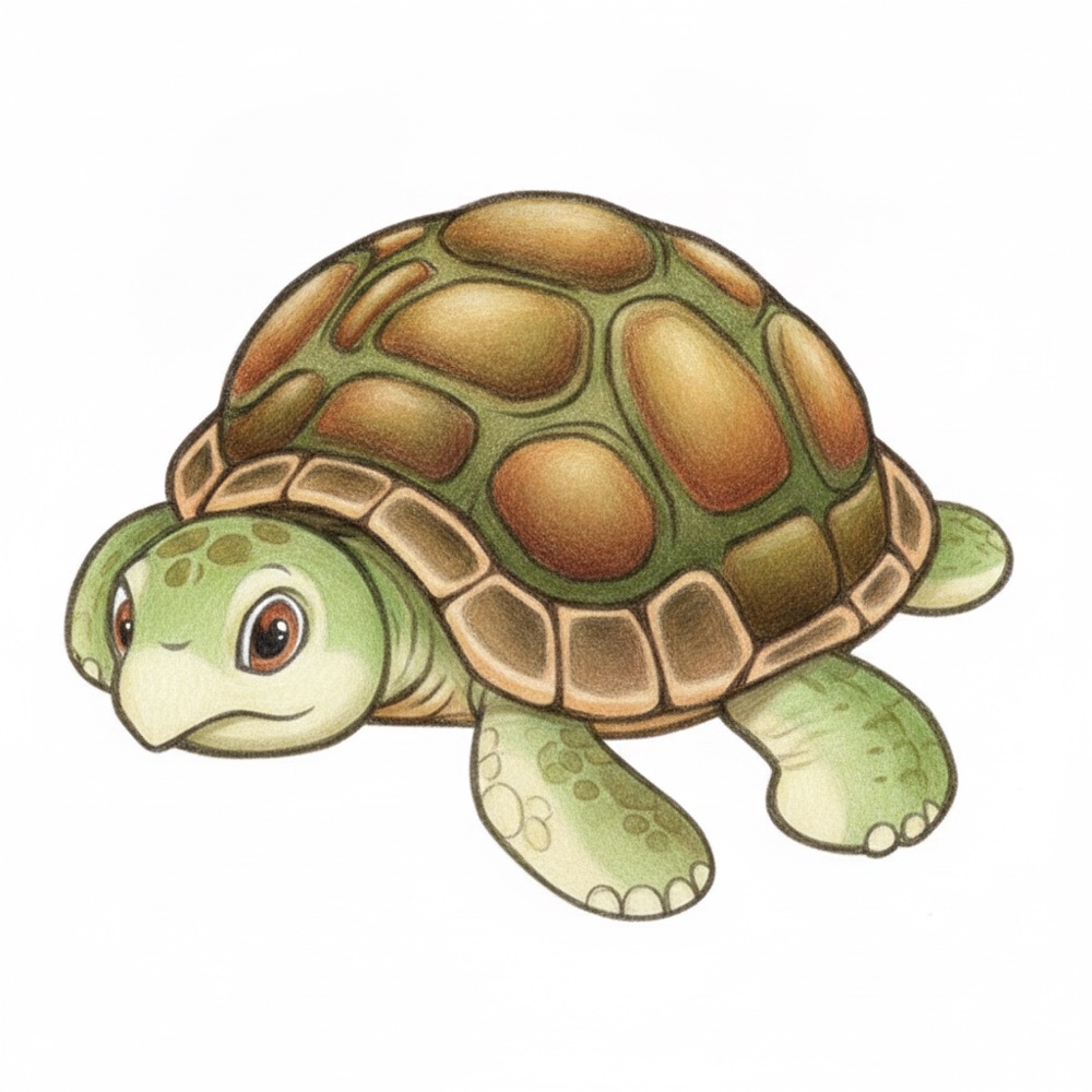 Tortue — Crayon de couleur