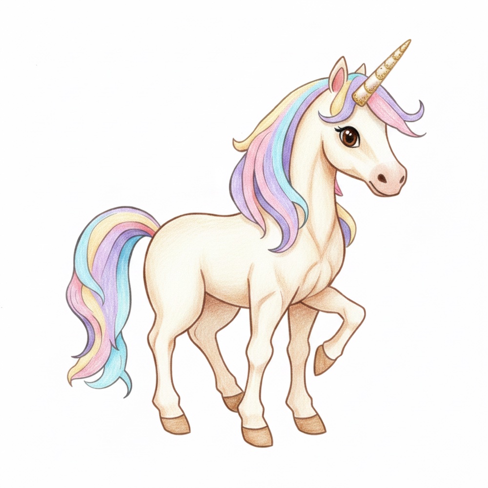 Licorne — Crayon de couleur