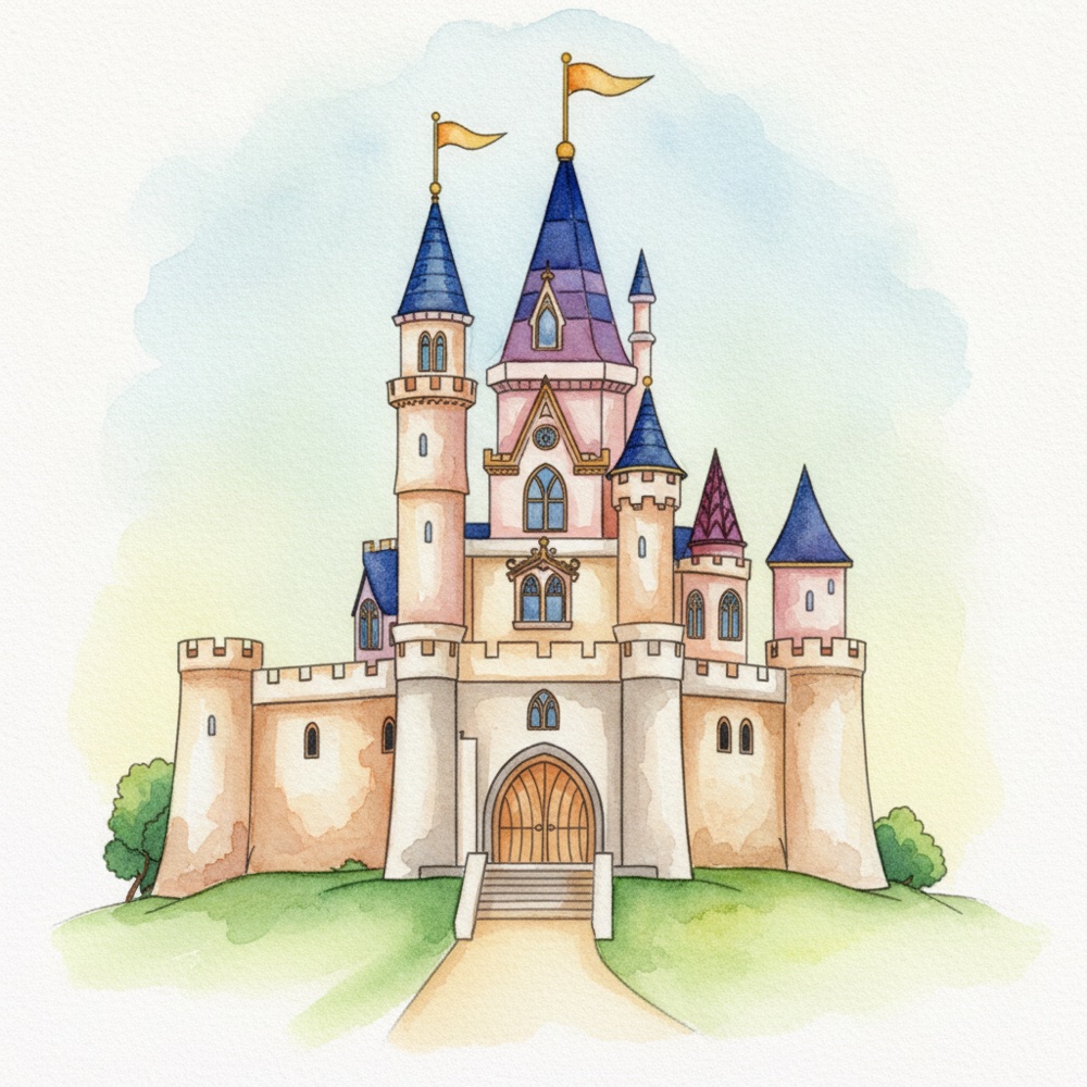 Château — Aquarelle