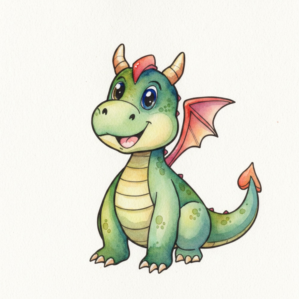 Dragon — Aquarelle