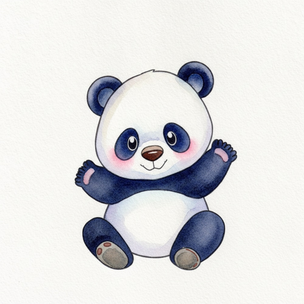Panda — Aquarelle
