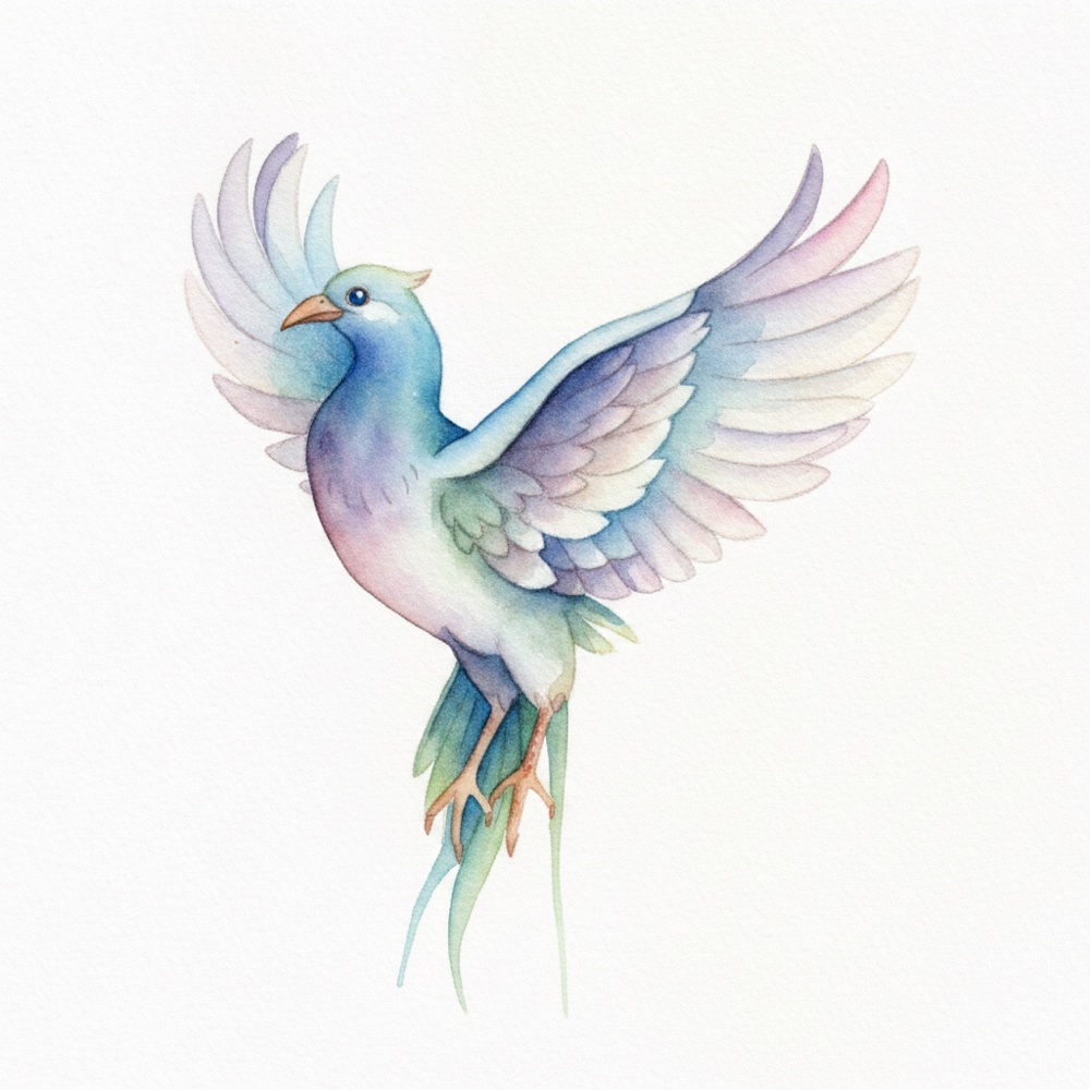 Phénix — Aquarelle
