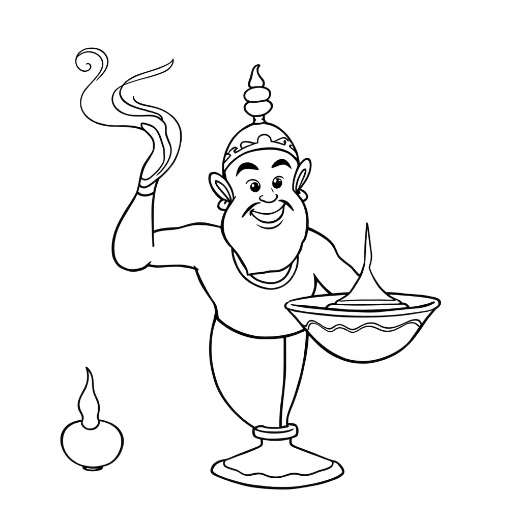 Genie Coloring Page