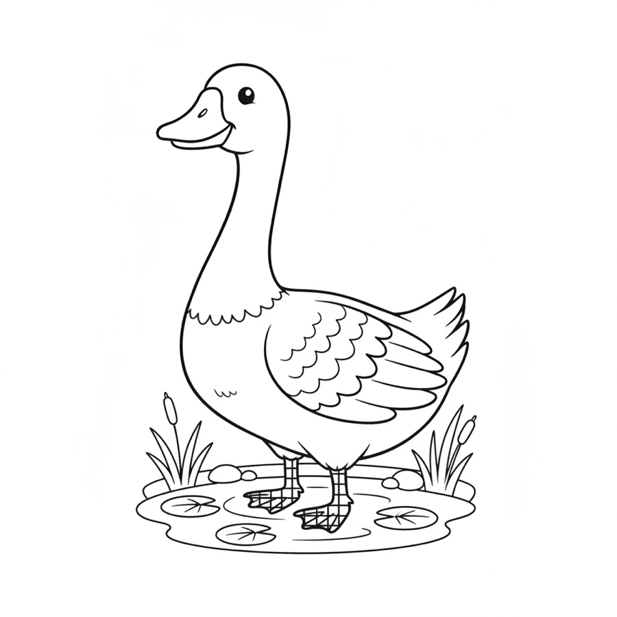 Gans Ausmalbild