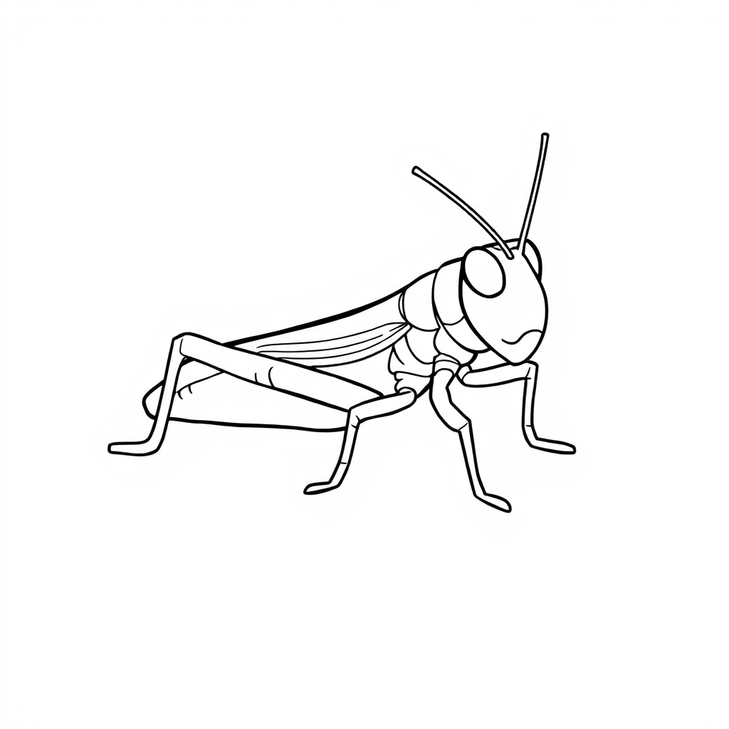 Saltamontes Dibujo para colorear