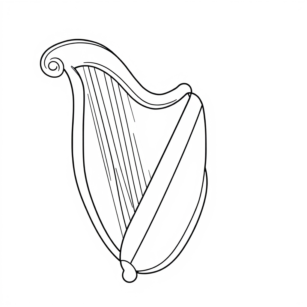Arpa Disegno da colorare