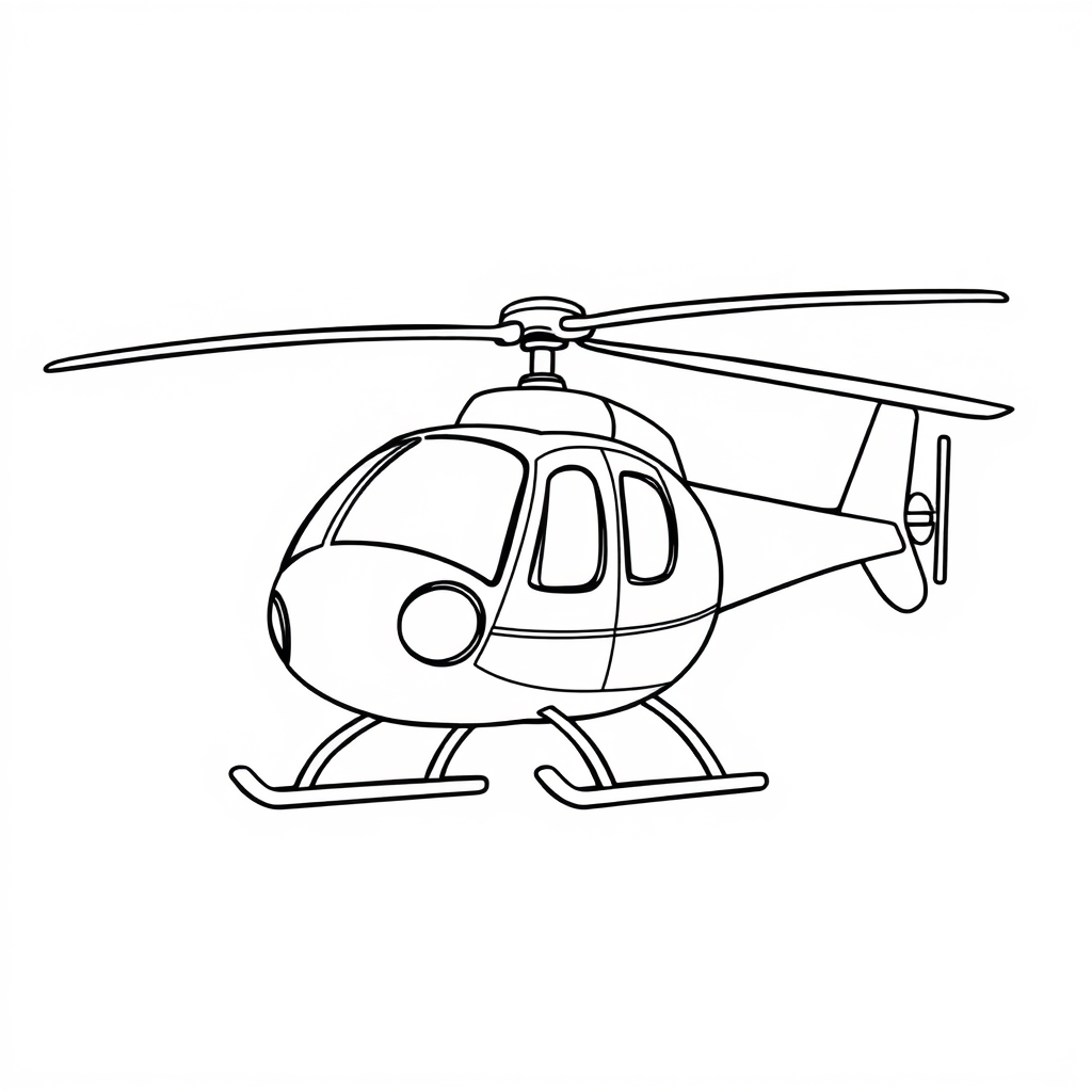 Helicopter Coloring Page