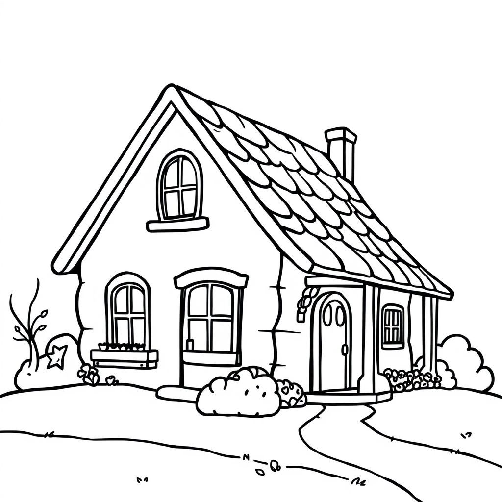 Casa Dibujo para colorear
