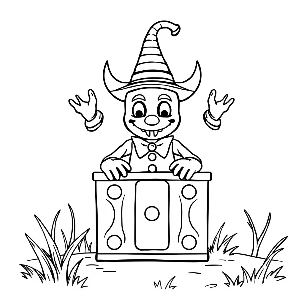 Jack-in-the-box Coloring Page