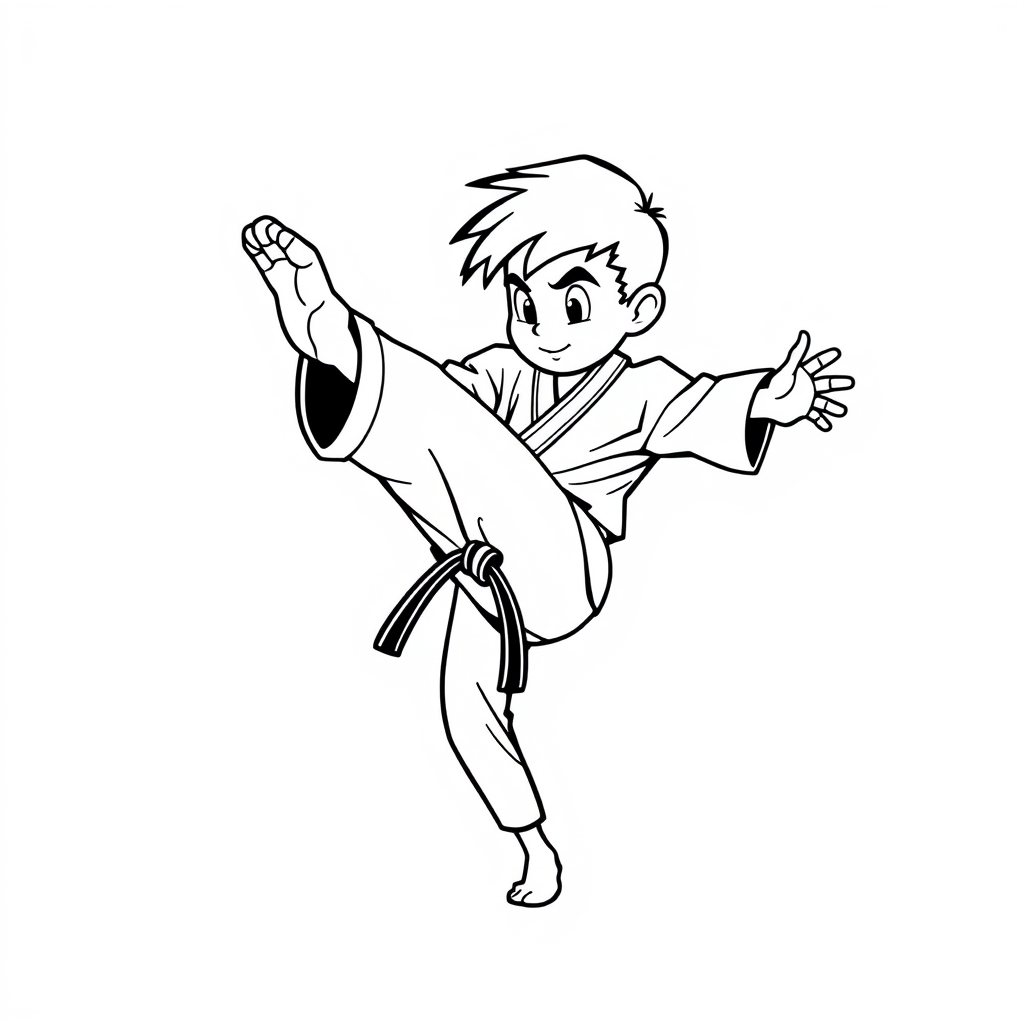 Karate Ausmalbild