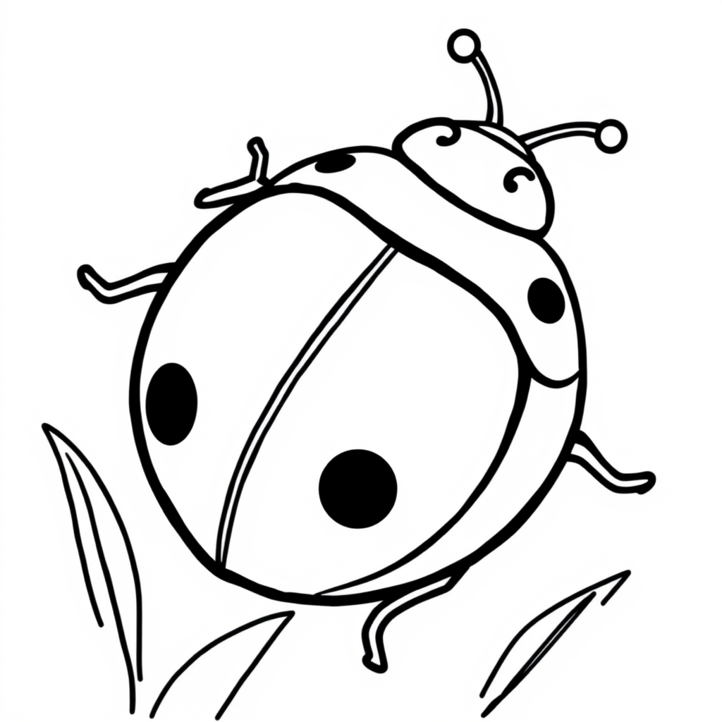 Mariquita Dibujo para colorear