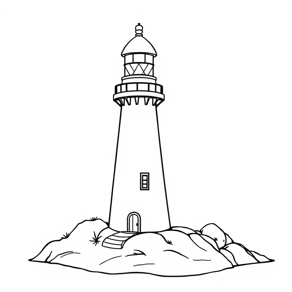 Faro Dibujo para colorear